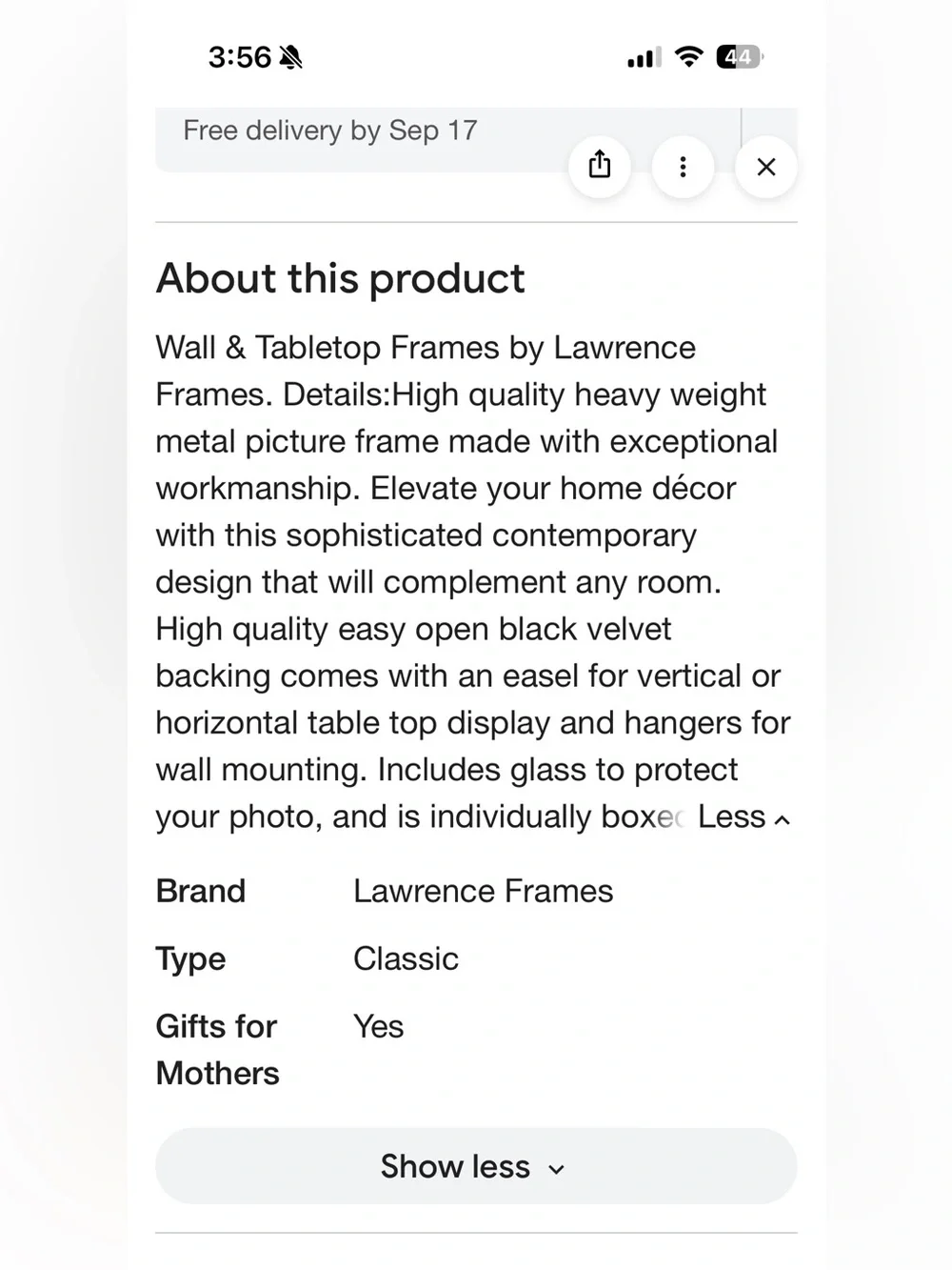 Lawrence Frames Polished Ivory Enamel Gold Metal Picture Frame